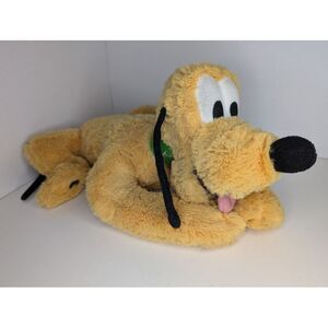 Disney Parks Pluto Dog Laying Down Plush 15" Long READ‎